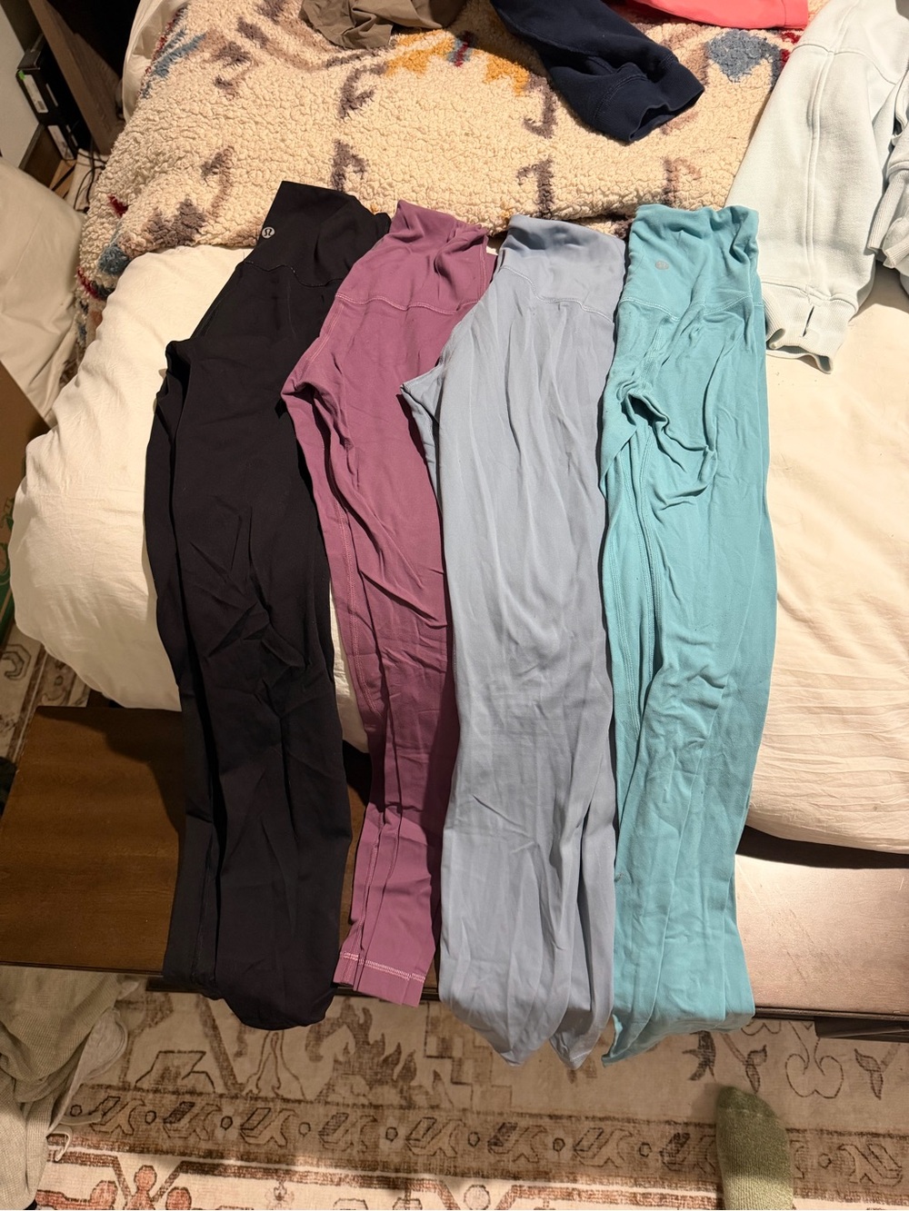 lululemon athletica Leggings - Black, Purple, Light Blue, Teal